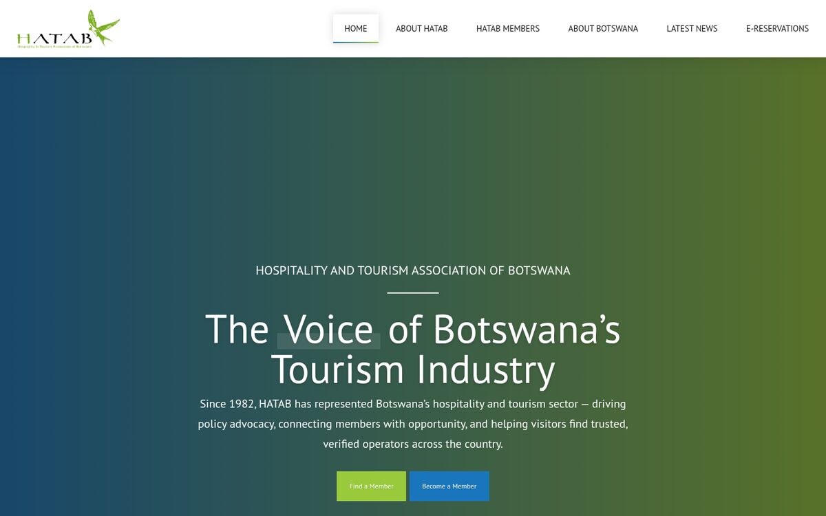 The HATAB association website homepage