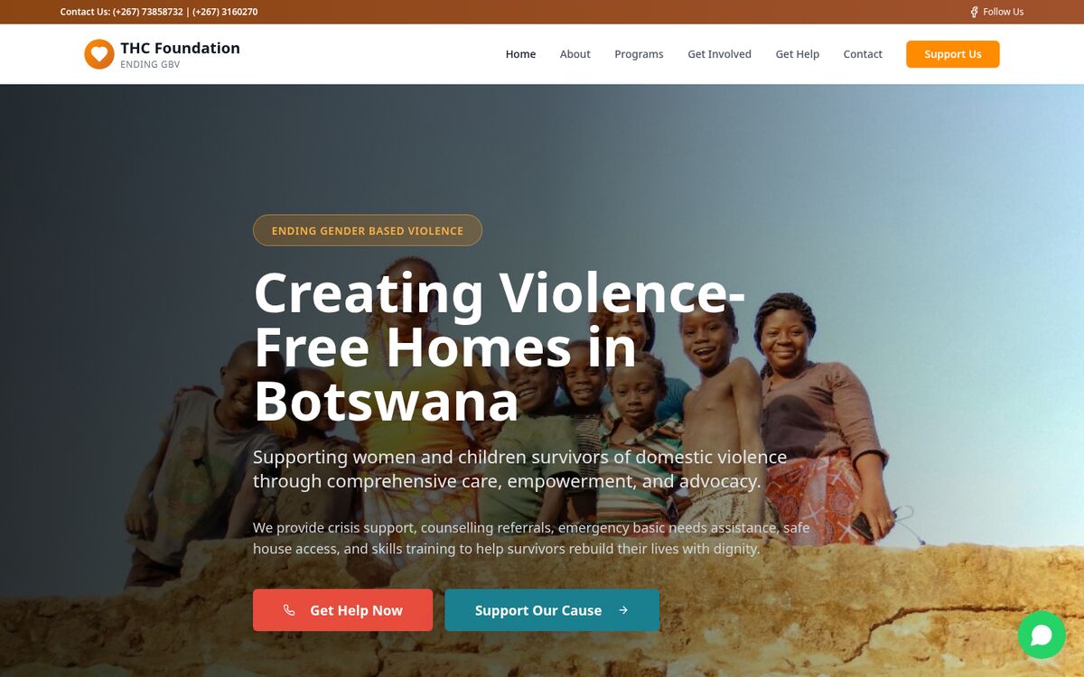 The Masire Foundation website homepage